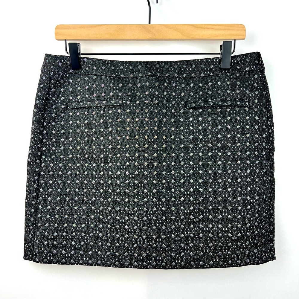 Gap Factory Black & Silver Mini Skirt Size 6